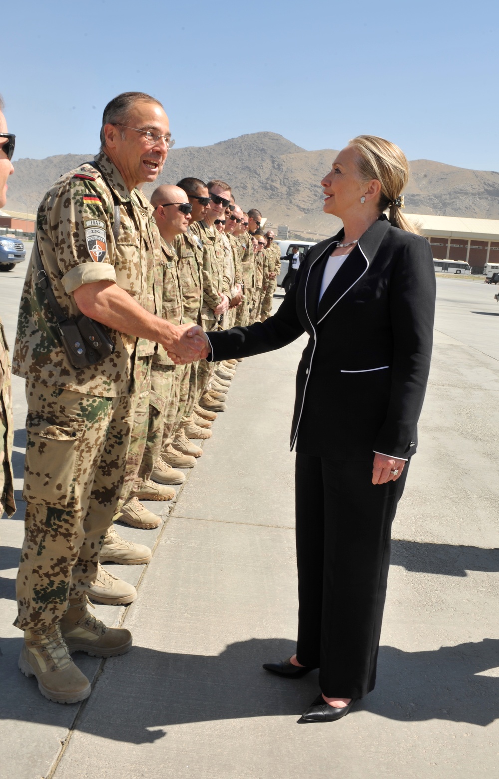 US Secretary of State Hillary Rodham Clinton in Afghanistan