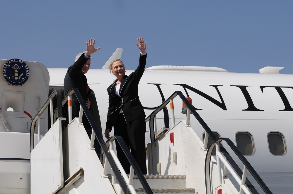 US Secretary of State Hillary Rodham Clinton in Afghanistan