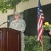 Speaking to the crowd