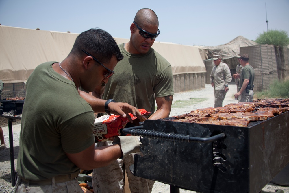 1/7 Marines celebrate the 4th of July on FOB Jackson