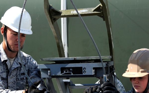 Munitions crew chiefs handle BDUs