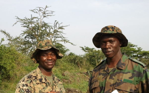 U.S. Marine reunited with former pupil in Uganda