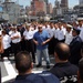 Algerian navy ship Soummam (937) pulls into New York Cities' pier 88