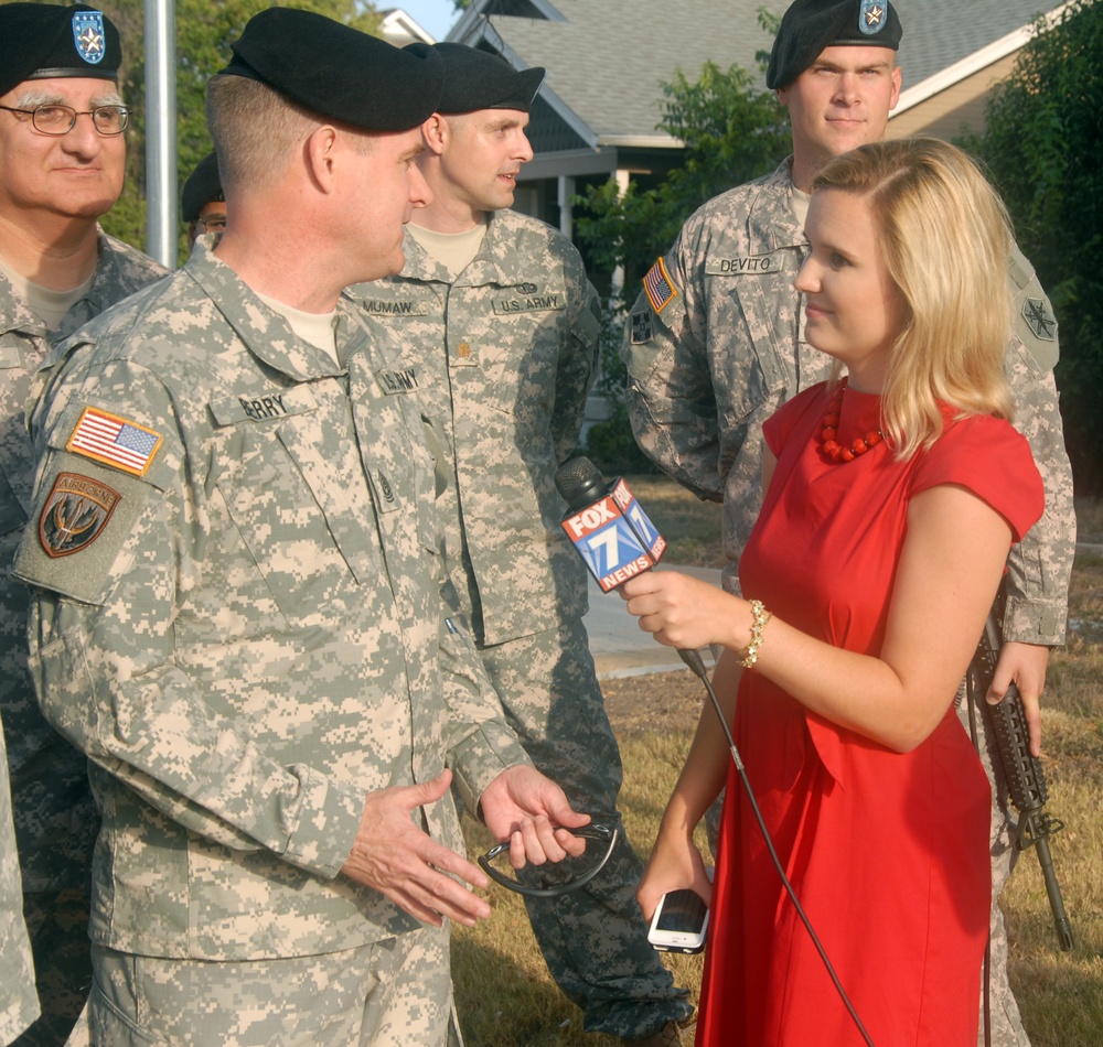 Members of the 85th Civil Affairs Brigade participated in the July 4th parade in Round Rock, Texas