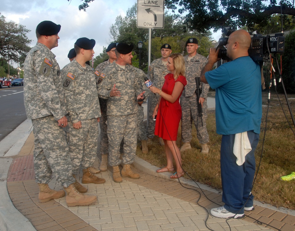 Members of the 85th Civil Affairs Brigade participated in the July 4th parade in Round Rock, Texas