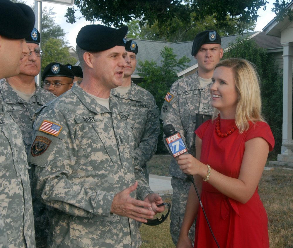 Members of the 85th Civil Affairs Brigade participated in the July 4th parade in Round Rock, Texas