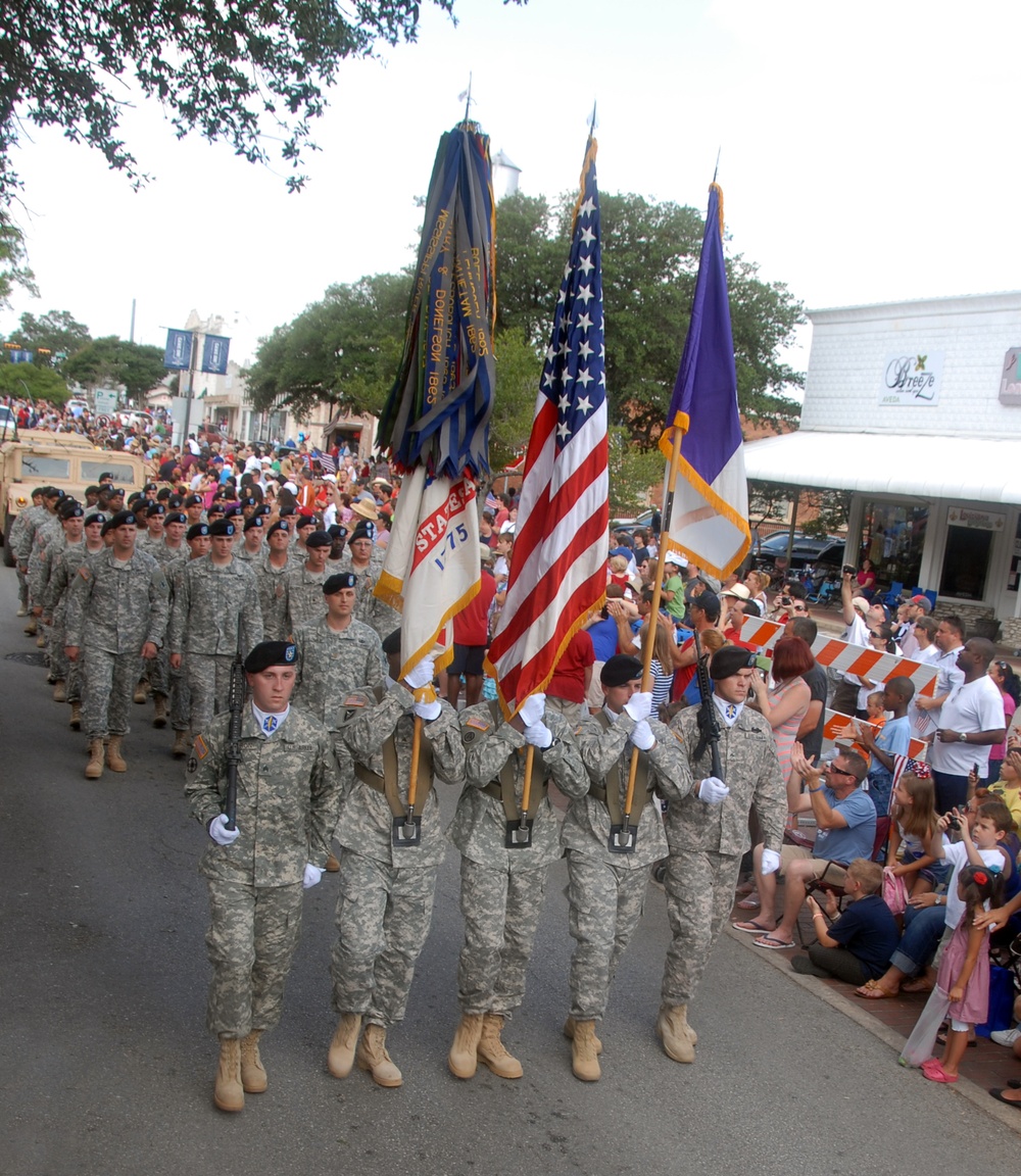 Members of the 85th Civil Affairs Brigade participated in the July 4th parade in Round Rock, Texas