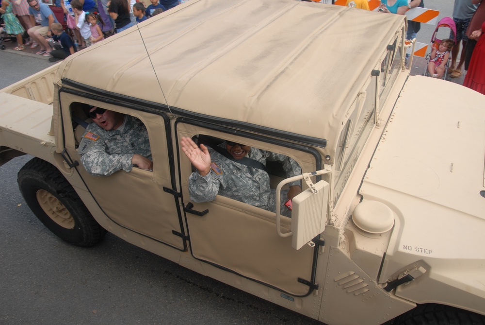 Members of the 85th Civil Affairs Brigade participated in the July 4th parade in Round Rock, Texas