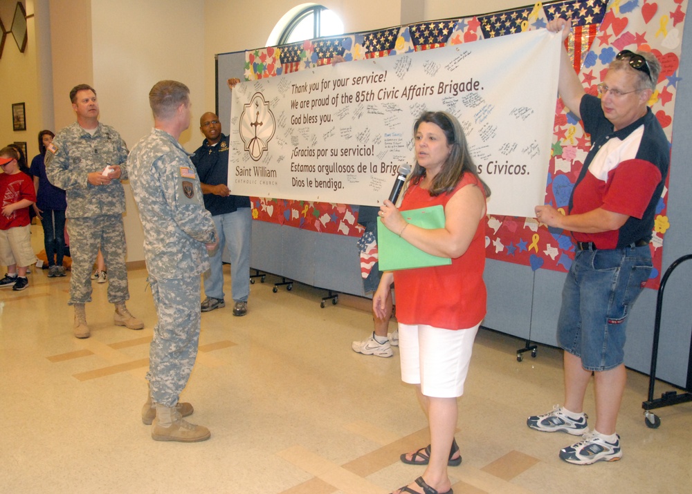 Members of the 85th Civil Affairs Brigade participated in the July 4th parade in Round Rock, Texas