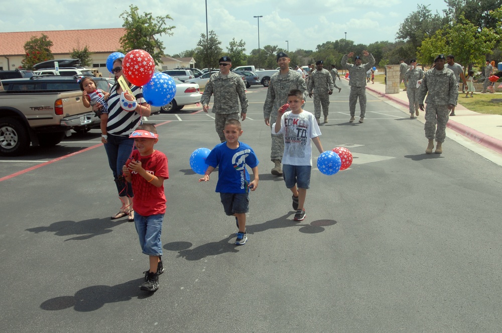 Members of the 85th Civil Affairs Brigade participated in the July 4th parade in Round Rock, Texas