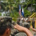 Honduran soldier salutes during BTH-Honduras 2012 Closing Ceremony