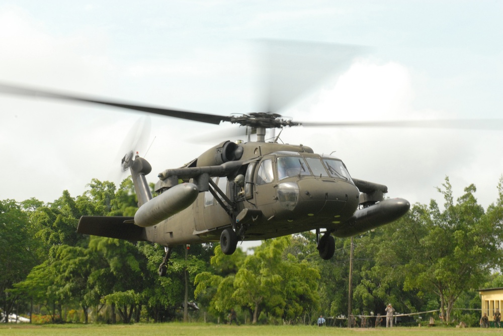 JTF-B Black Hawk lands in Honduras for BTH-Honduras 2012 Closing Ceremony
