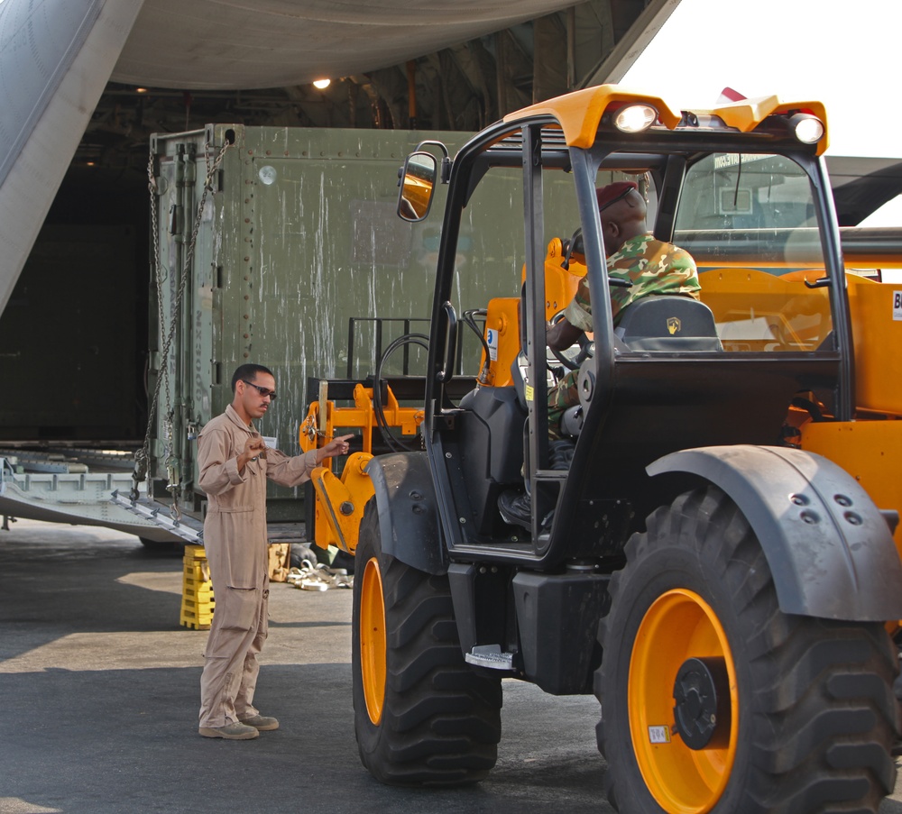 Air Combat Element Marines Join Special-Purpose Marine Air-Ground Task Force-12.2 for airlift support on the African continent