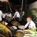 US Naval Forces Europe Band 'Topside,' performs with a musician from Benin Fire Safety Patrol Band