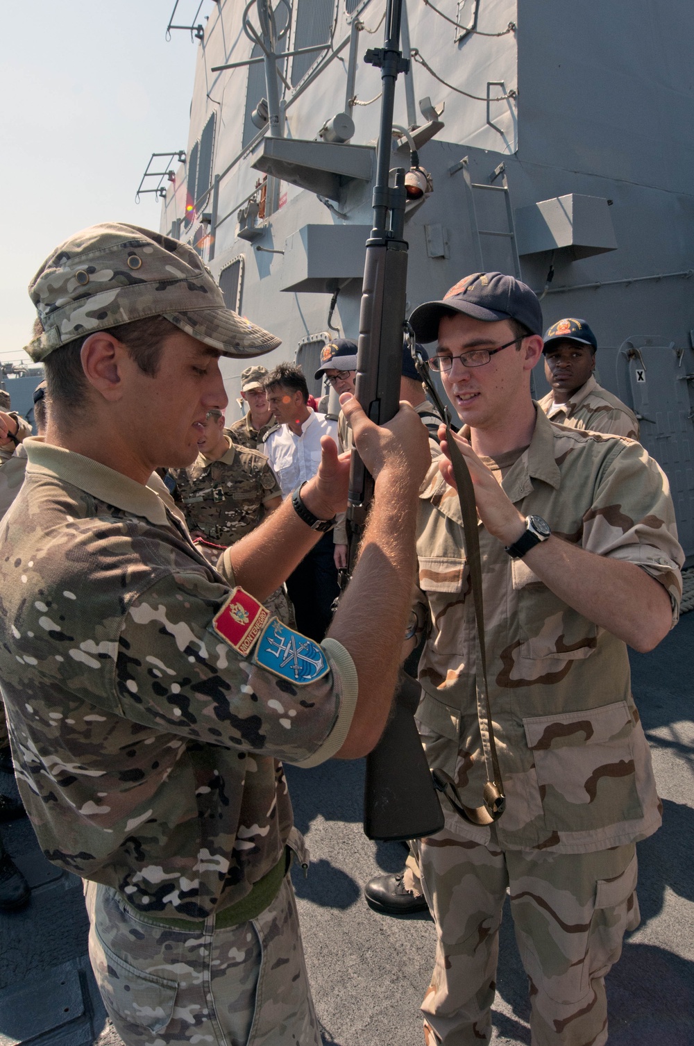 USS Winston S. Churchill sailors in Montenegro