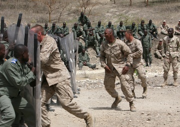 Marines teach riot control techniques to West African nations