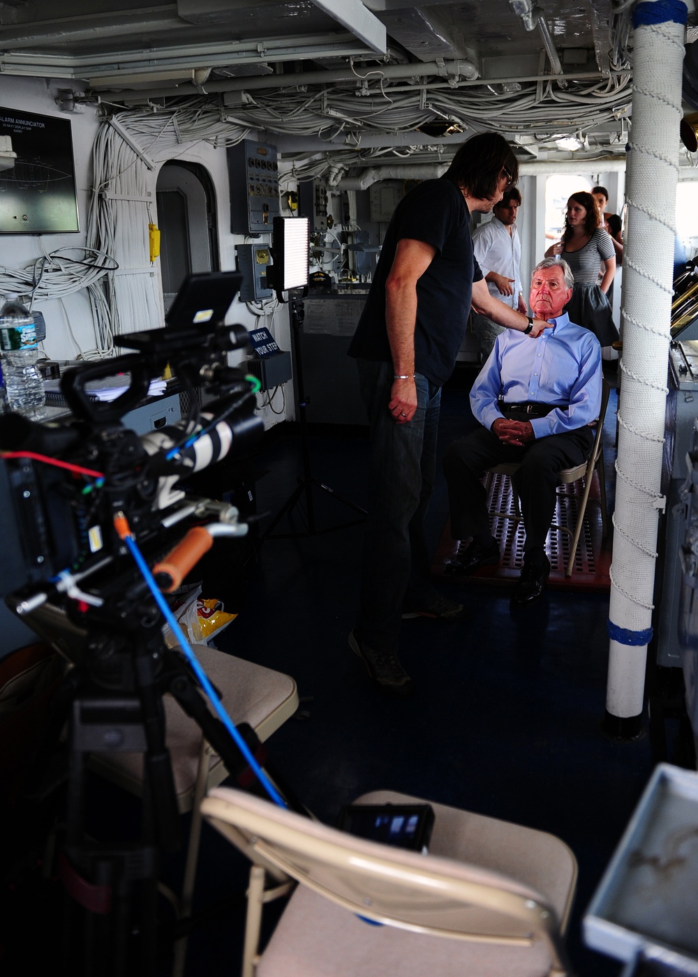 Filming on board Display Ship Barry for PBS documentary