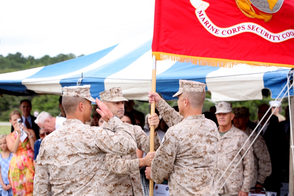 Marine Corps Security Cooperation Group Marines welcome new commander