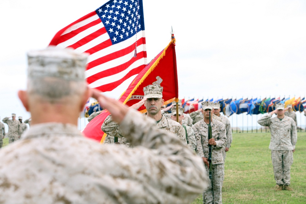 Marine Corps Security Cooperation Group Marines welcome new commander