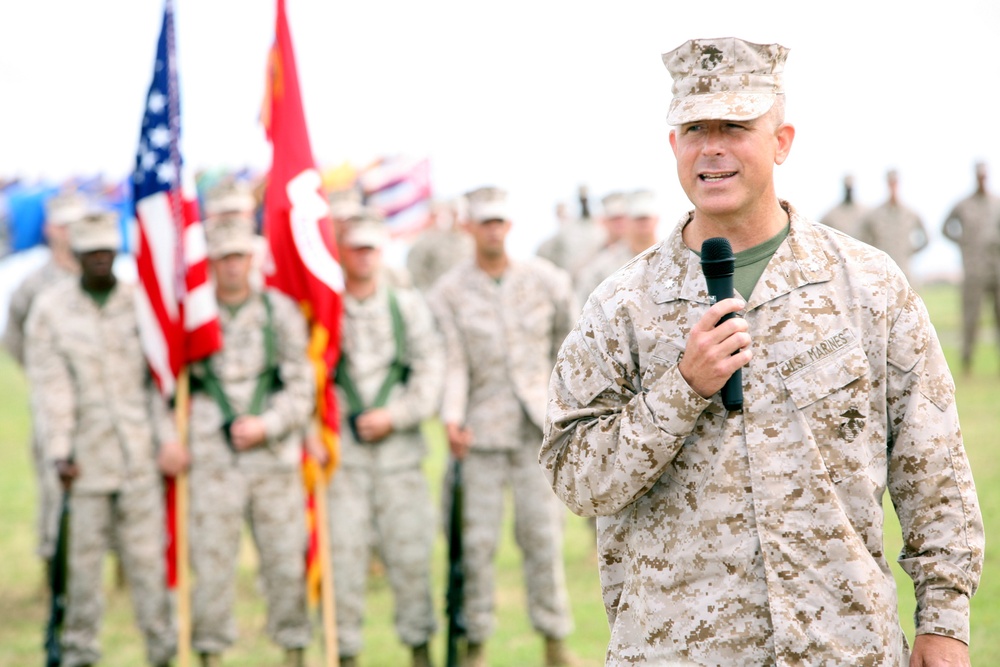 Marine Corps Security Cooperation Group Marines welcome new commander