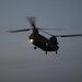 Chinook prepares to land for night mission