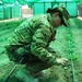 US Army soldier plants seeds in Kandahar province, Afghanistan