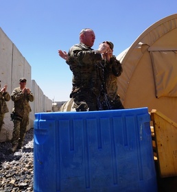 Kentucky soldier gets baptized in Kandahar province, Afghanistan