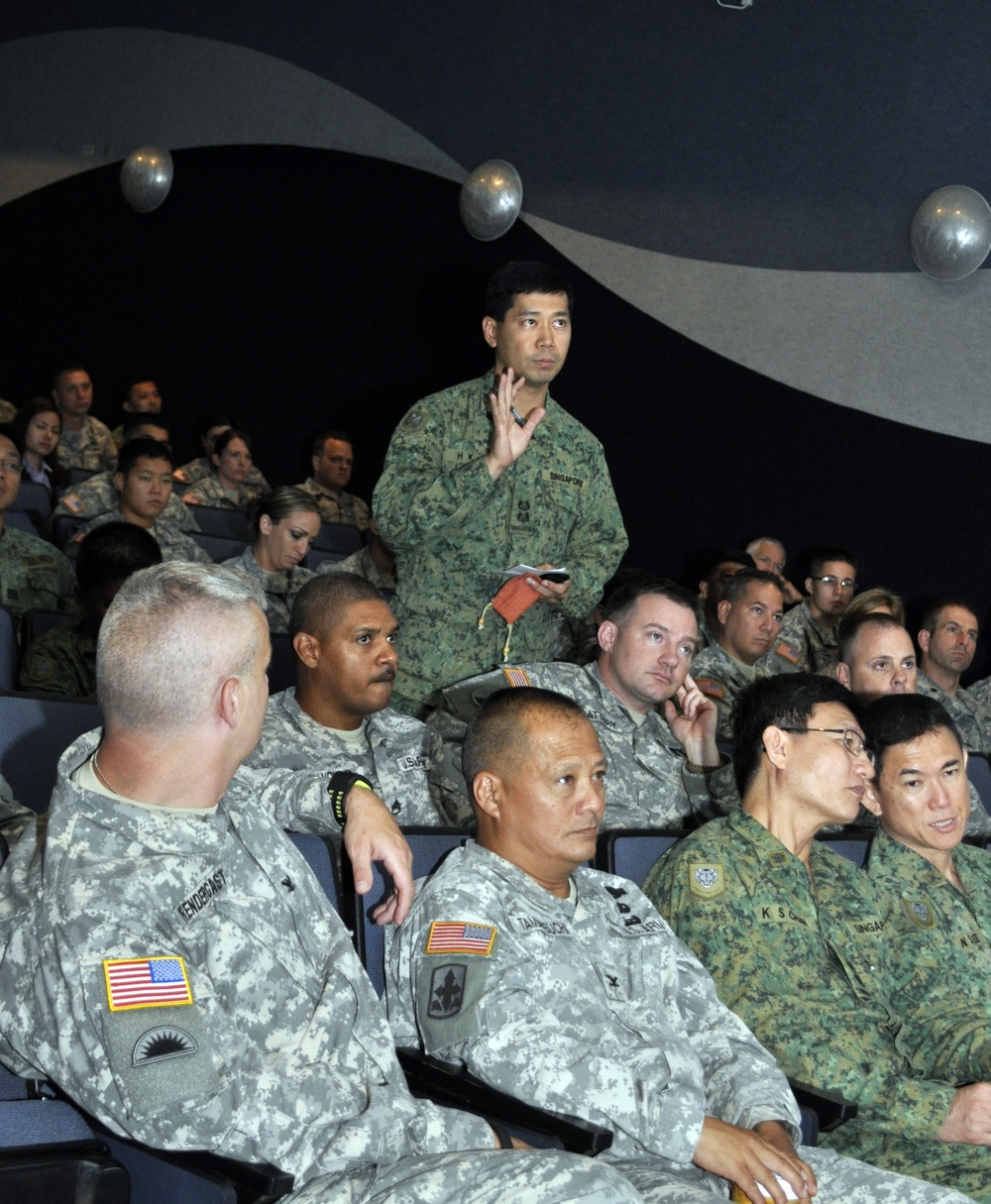 Singapore Armed Forces and US forces military briefing