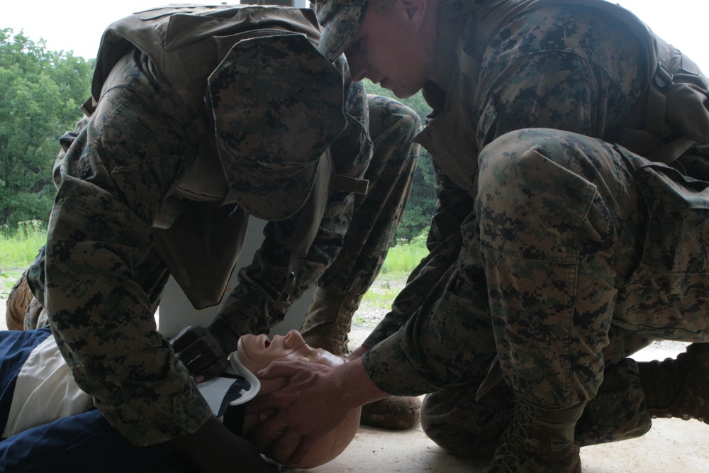 12th Marine Regiment rehearse Medical Evacuation