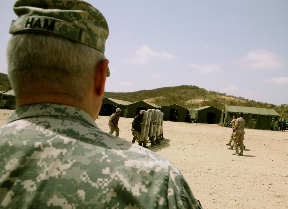 Non-lethal training demonstration