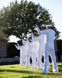 Navy Honor Guard pays tribute to Ernest Borgnine for lifetime of support to naval personnel