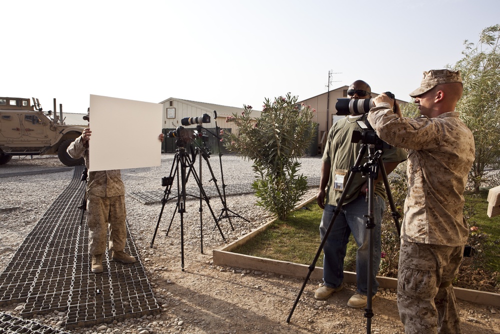 Combat Camera Marines document Marine Corps Birthday Message on Camp Leatherneck