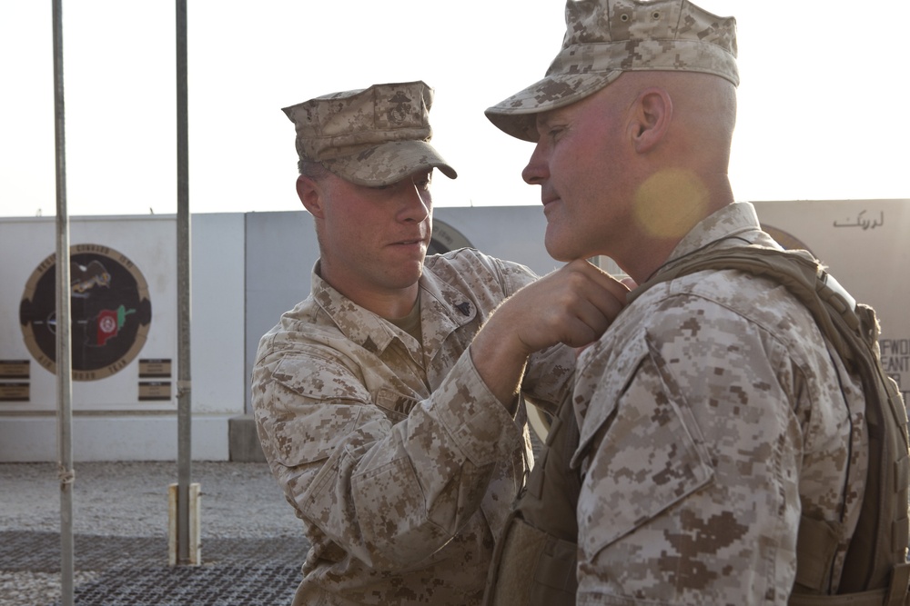 Combat Camera Marines document Marine Corps Birthday Message on Camp Leatherneck