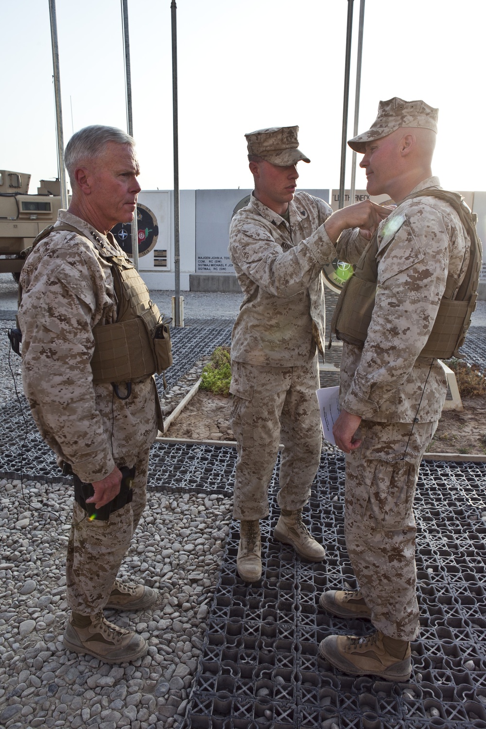 Combat Camera Marines document Marine Corps Birthday Message on Camp Leatherneck