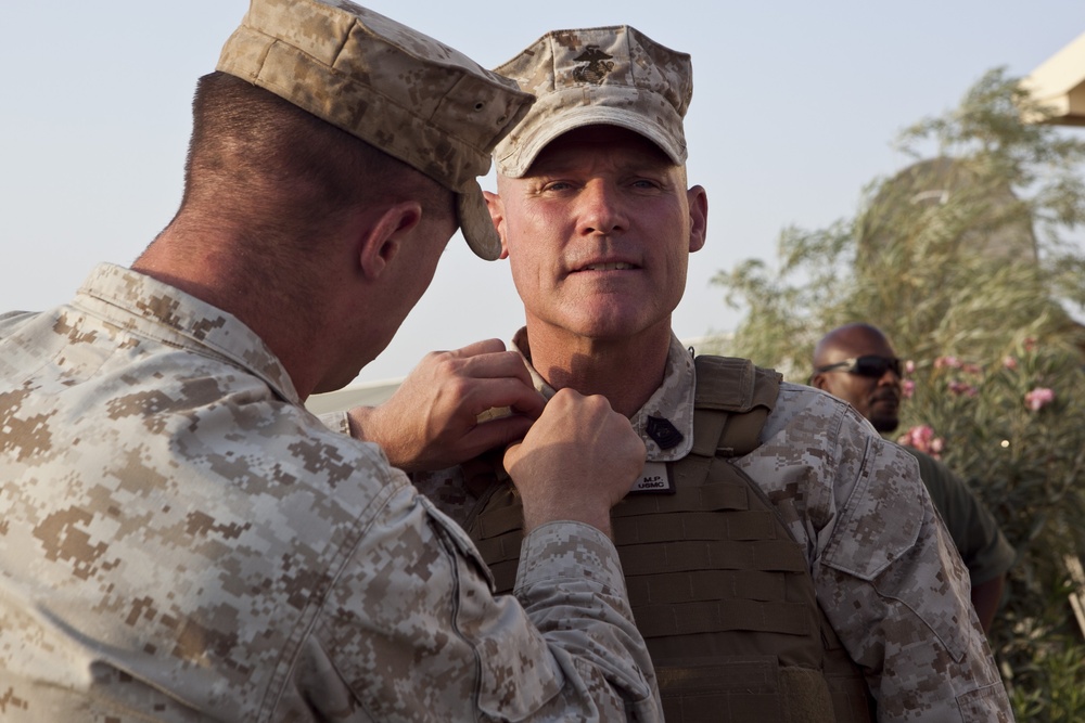 Combat Camera Marines document Marine Corps Birthday Message on Camp Leatherneck