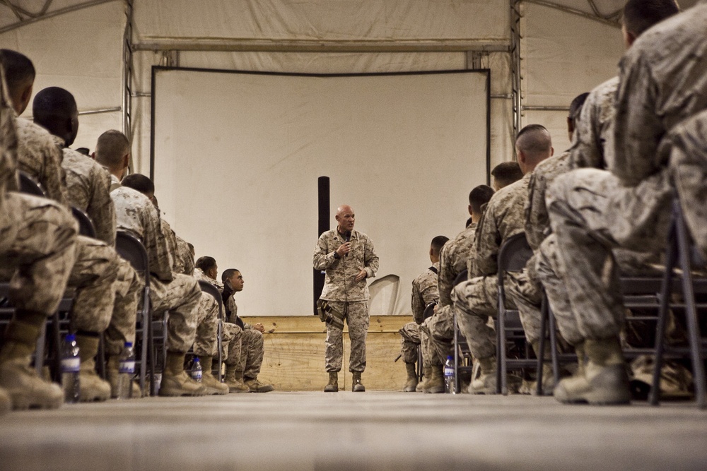 Commandant and Sergeant Major of the Marine Corps visit Camp Leatherneck