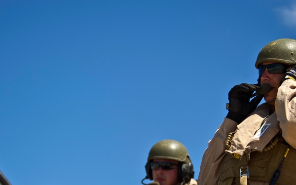 U.S. Marine Corps AAVs depart for RIMPAC 2012