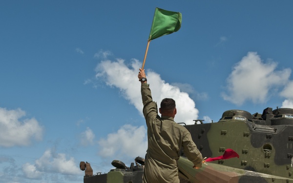 U.S. Marine Corps AAVs depart for RIMPAC 2012