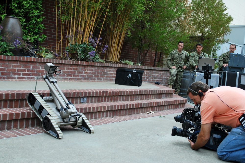 EOD robot climbs stairs at Sacramento Navy Week