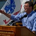 Deputy Defense Secretary Carter meets with PACOM service members on the USS Missouri Memorial