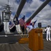 Deputy Defense Secretary Carter meets with PACOM service members on the USS Missouri Memorial