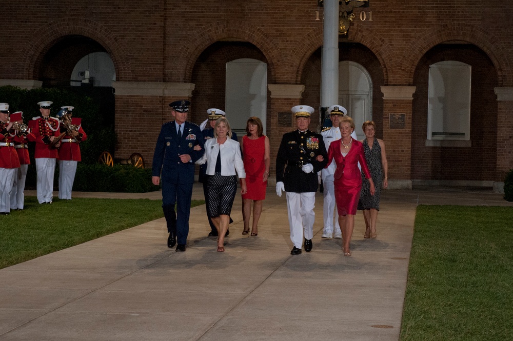 Evening parade at Marine Barracks Washington