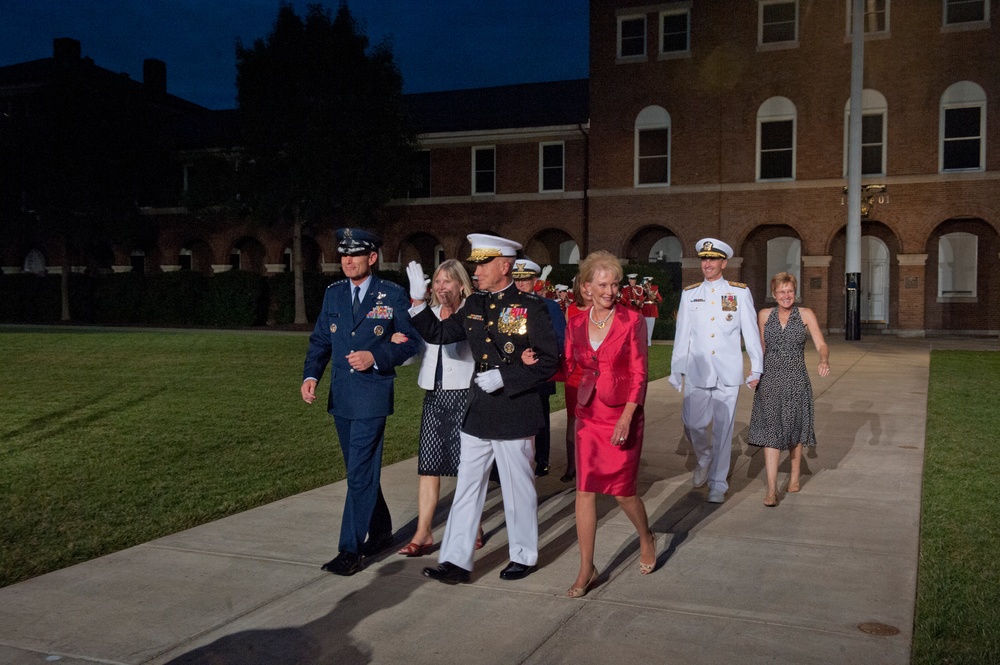 Evening parade at Marine Barracks Washington