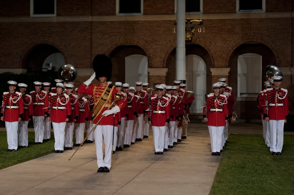 Evening parade at Marine Barracks Washington