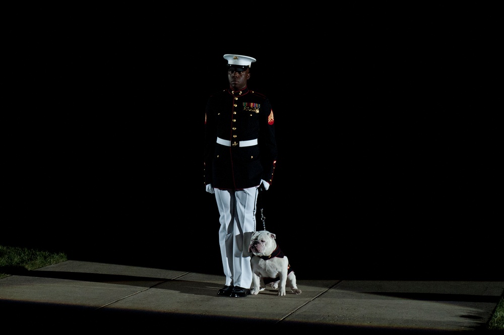 Evening parade at Marine Barracks Washington