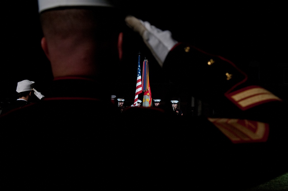 Evening parade at Marine Barracks Washington