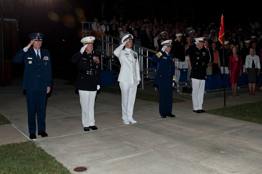 Evening parade at Marine Barracks Washington