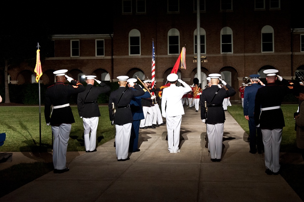 Evening parade at Marine Barracks Washington