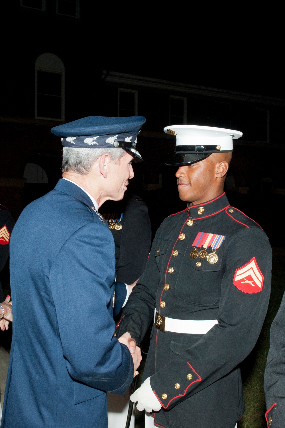 Evening parade at Marine Barracks Washington