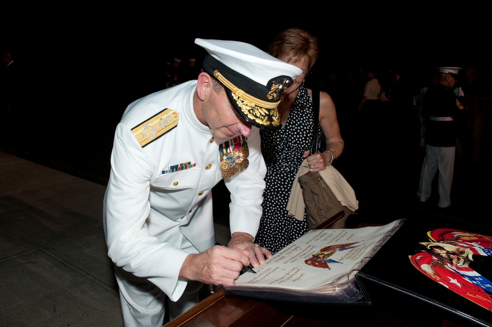 Evening parade at Marine Barracks Washington